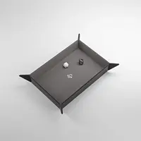 Gamegenic - Magnetic Dice Tray Rectangular - Black/Gray - Master