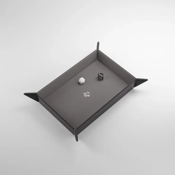 Gamegenic - Magnetic Dice Tray Rectangular - Black/Gray - Master