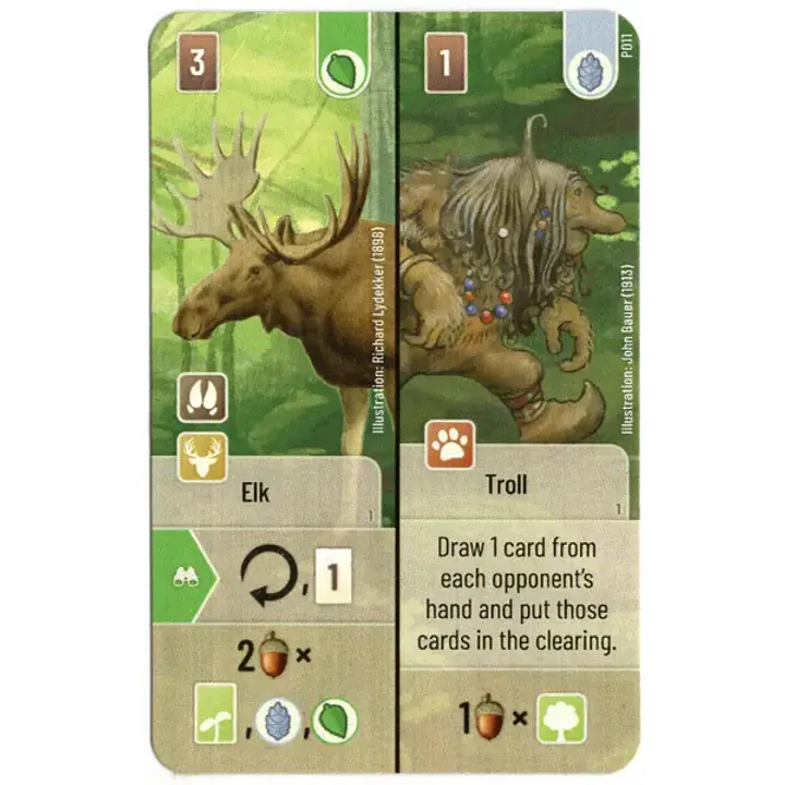 Forest Shuffle: Elk / Troll Promo Card - Master