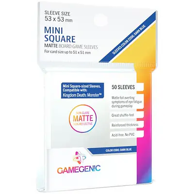 Gamegenic - Matte Sleeves: Mini-Square - (53mm x 53mm) - 50x primary image