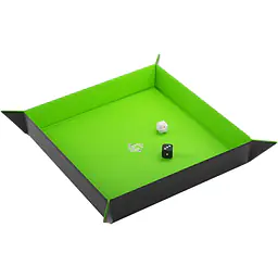 Gamegenic - Magnetic Dice Tray Square - Black/Green - Master