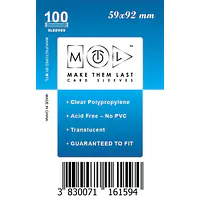 MTL OVITKI 59X92 MM 100PCS SOFT CARD SLEEVES - Master