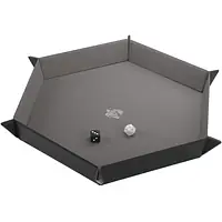Gamegenic - Magnetic Dice Tray Hexagonal - Black/Gray - Master