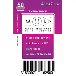 Mtl ovitki 56X87 mm 50Pcs Thick Card Sleeves - Master