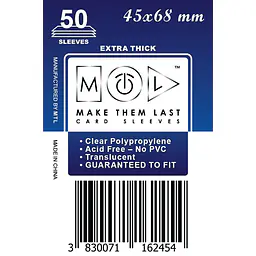 Mtl ovitki 45X68 mm 50Pcs Thick Card Sleeves - Master