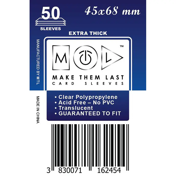 Mtl ovitki 45X68 mm 50Pcs Thick Card Sleeves - Master