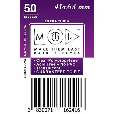 Mtl ovitki 41x63 mm 50Pcs Thick Card Sleeves primary image