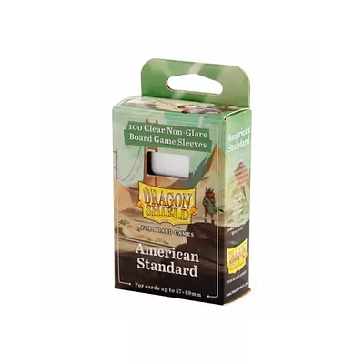 Dragon Shield - Board Games Sleeves Clear/Non-Glare: 57x89mm (American) – 100 Sleeves primary image