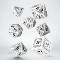 Elvish White & Black Dice Set (7  DICE) - Master