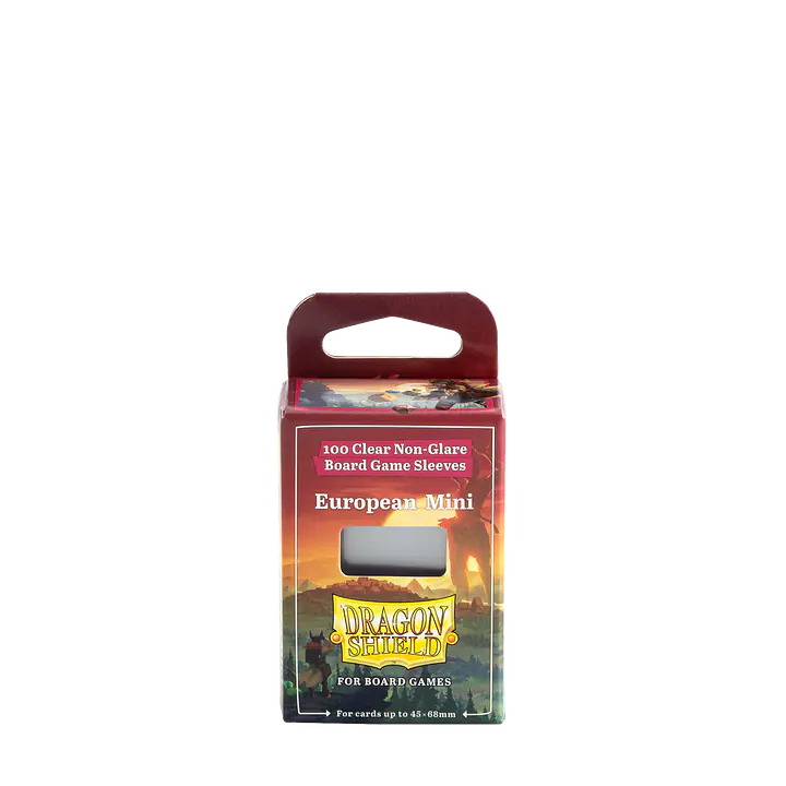  Dragon Shield - Board Games Sleeves Clear/Non-Glare: 45x68mm (European Mini) -  100 Sleeves - Master