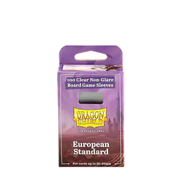 Dragon Shield - Board Games Sleeves Clear/Non-Glare: 59x92mm (European Standard) - 100 Sleeves - Master