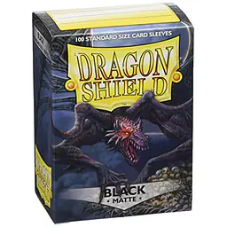 DRAGON SHIELD STANDARD SLEEVES - BLACK MATTE (100X) - Master