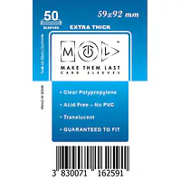 MTL OVITKI 59X92 MM 50PCS EXTRA THICK SLEEVES - Master