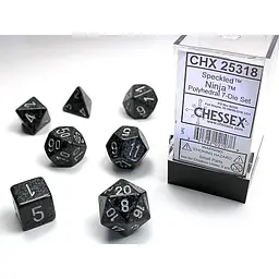 DICE CHESSEX - ROLE PLAYING DICE SET - SPECKLED NINJA (7 DICE) - Master