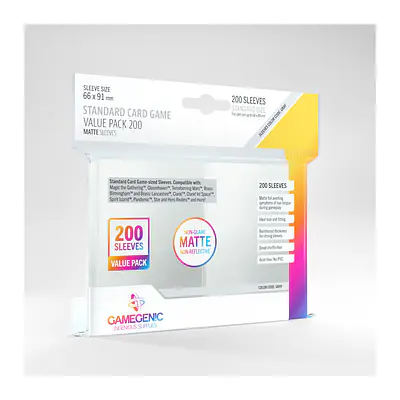 GAMEGENIC - MATTE STANDARD OVITKI - (66 X 91MM) - VALUE PACK - 200 X SLEEVES primary image