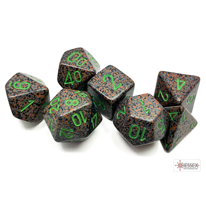 DICE CHESSEX - ROLE PLAYING DICE SET - Speckled Earth (7 Dice) - Master