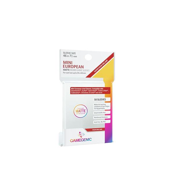 GAMEGENIC - MATTE MINI EUROPEAN SLEEVES - (46 X 71MM) - 50x